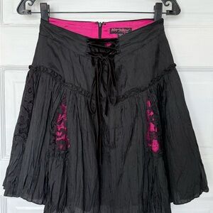 Betsey Johnson Pink and Black Fabric